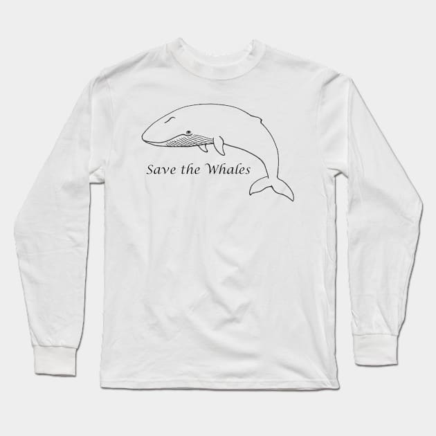 Save the Whales Long Sleeve T-Shirt by BeeBabette